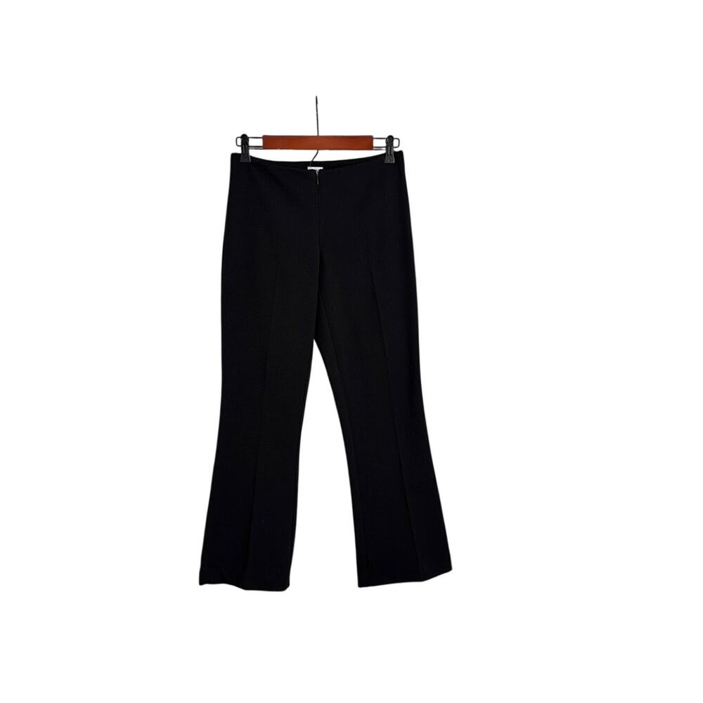 Cache Black Flare Front Zip Low Rise Boot Cut Pants Size 2